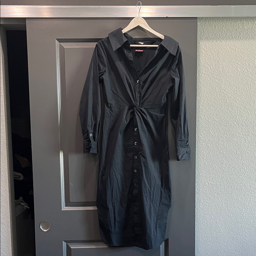 STAUD Black Long Sleeve Dress